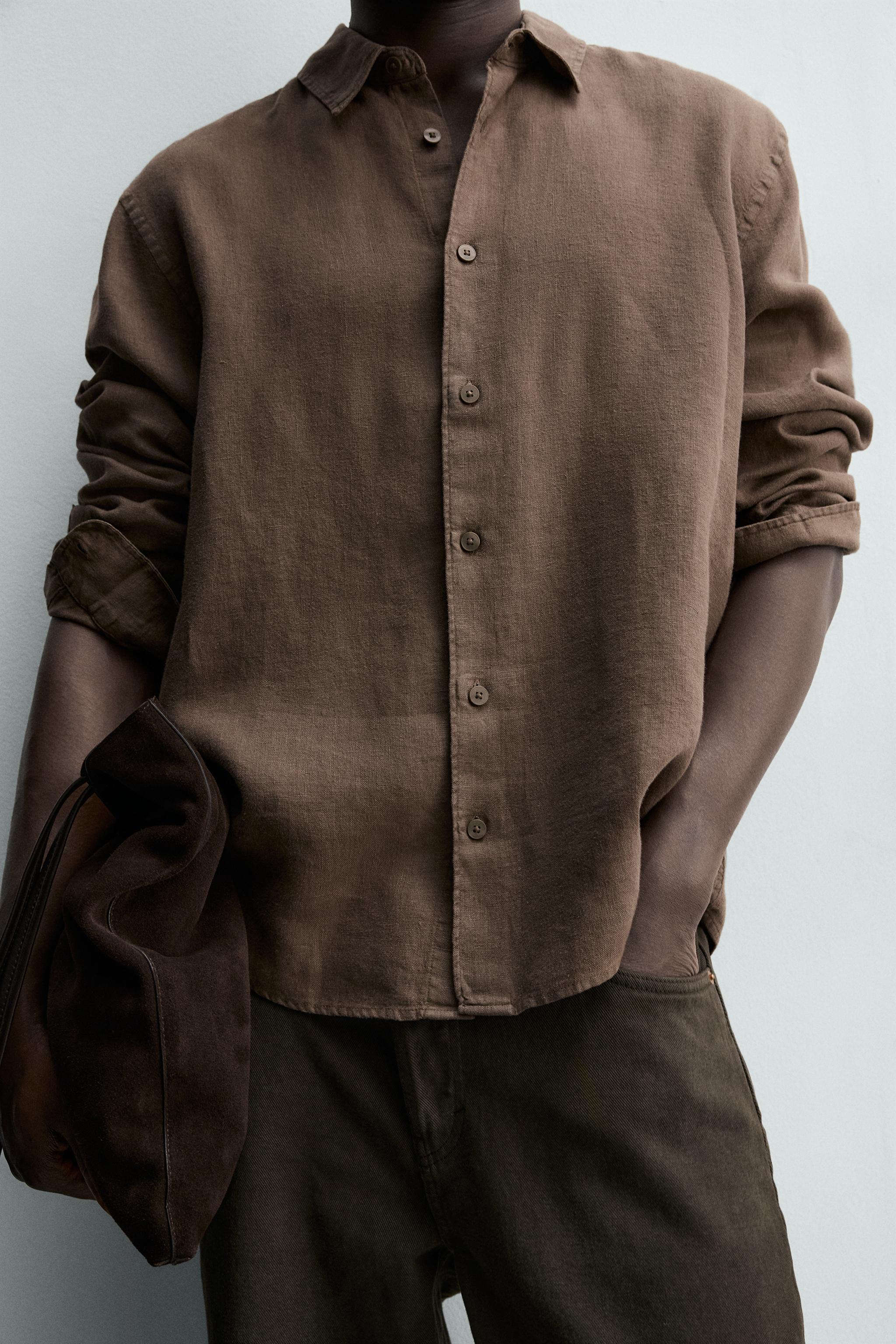 100% LINEN REGULAR FIT SHIRT